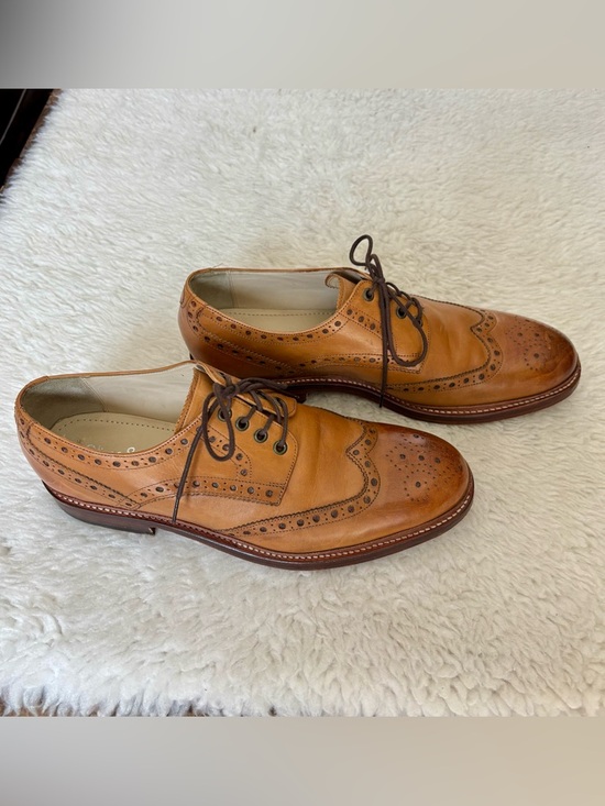 Oliver Sweeney Serpentine Cognac Wingtip Brogue Derby Shoes size 9